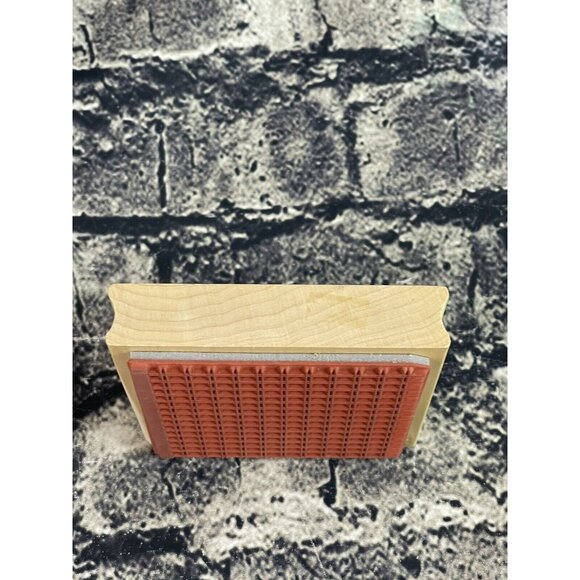Great Impressions PLAID PATTERN Wood Mount Rubber Stamp #K82 - Picture 6 of 8